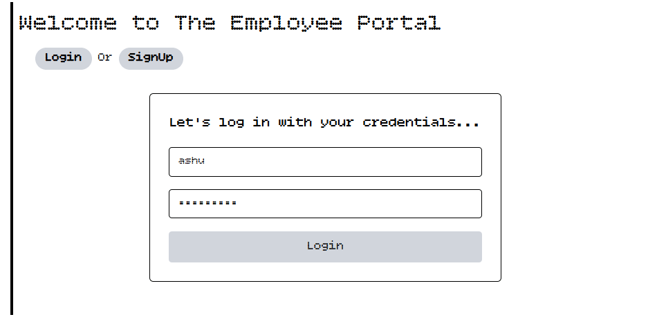 Employee Portal WebApp